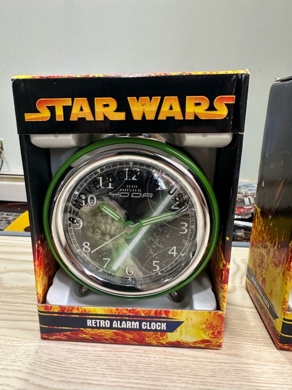 Star Wars Green Retro Alarm Clock with Yoda Dial